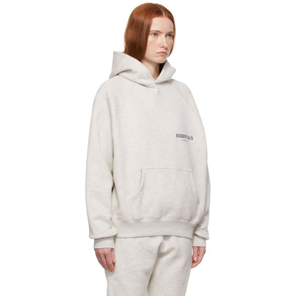 FEAR OF GOD ESSENTIALS LIGHT HEATHER OATMEAL CORE COLLECTION HOODIE - Hype Locker UK