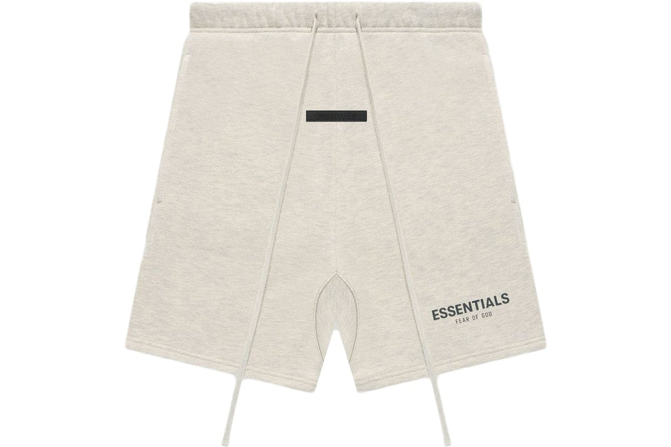FEAR OF GOD ESSENTIALS LIGHT HEATHER OATMEAL CORE COLLECTION SHORTS - Hype Locker UK