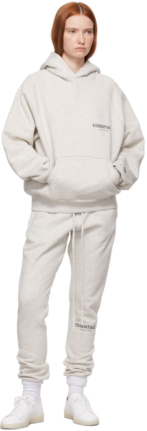 FEAR OF GOD ESSENTIALS LIGHT HEATHER OATMEAL CORE COLLECTION TRACKSUIT - Hype Locker UK