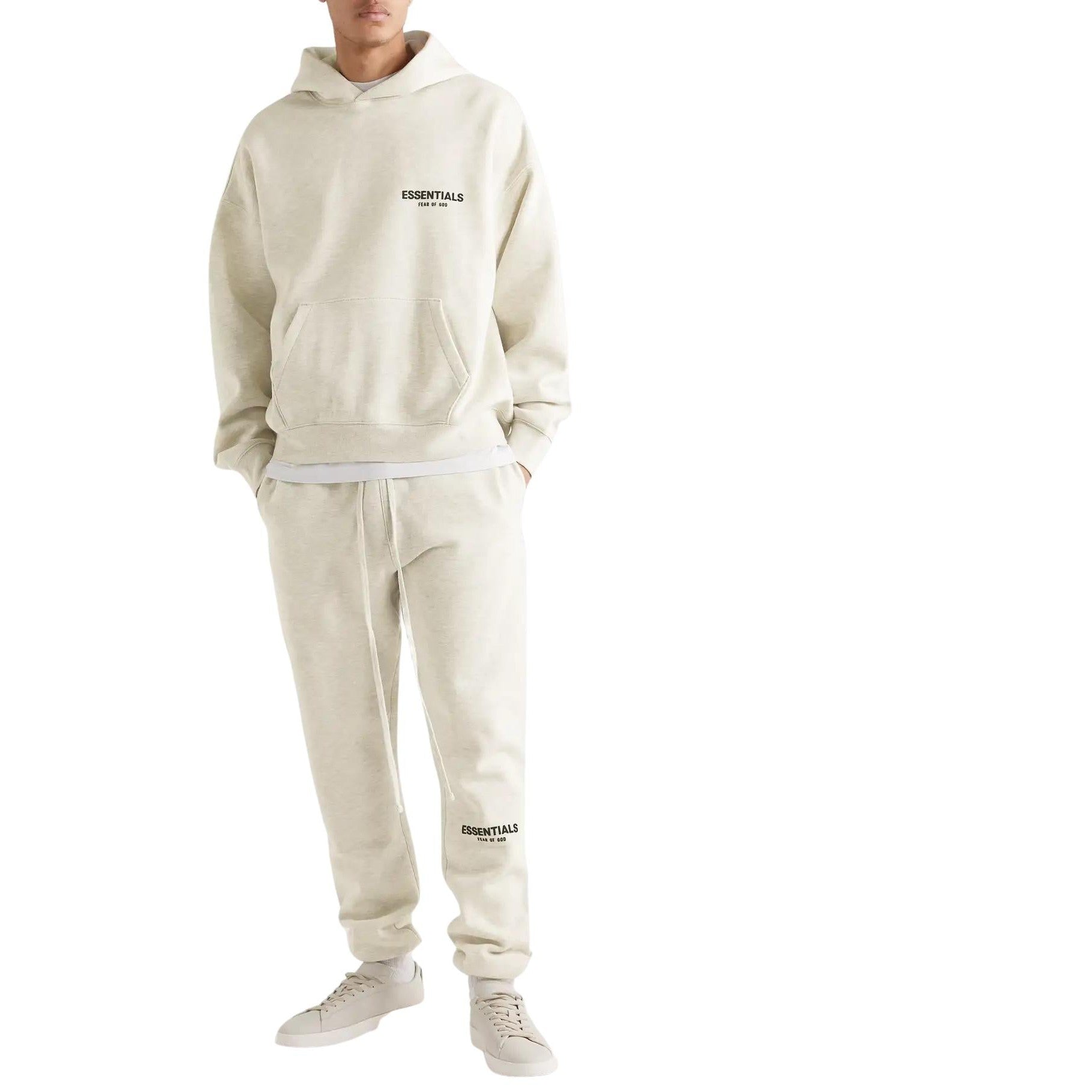 Fear of God ESSENTIALS Light Heather Oatmeal Hoodie (SS22
