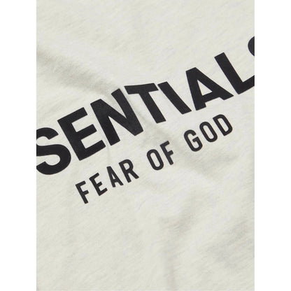 FEAR OF GOD ESSENTIALS LIGHT HEATHER OATMEAL T-SHIRT (SS22) - Hype Locker UK