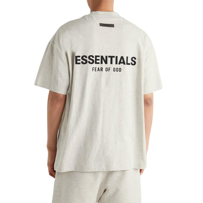 FEAR OF GOD ESSENTIALS LIGHT HEATHER OATMEAL T-SHIRT (SS22) - Hype Locker UK