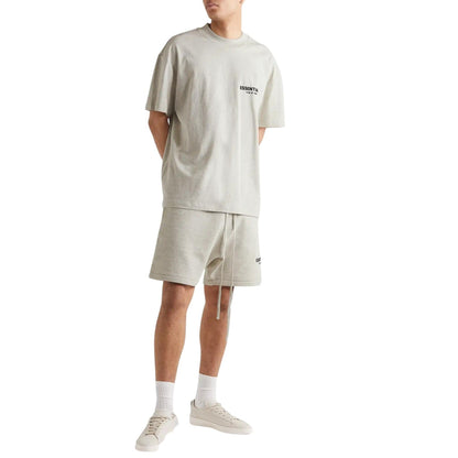 FEAR OF GOD ESSENTIALS LIGHT HEATHER OATMEAL T-SHIRT (SS22) - Hype Locker UK