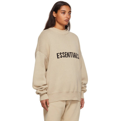 FEAR OF GOD ESSENTIALS LINEN KNIT SWEATSHIRT - Hype Locker UK