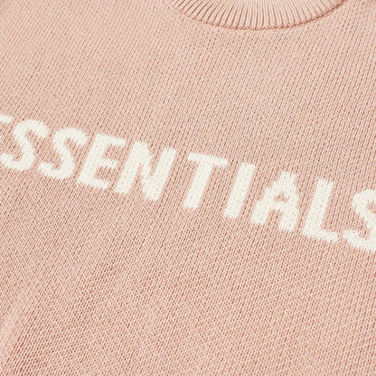 FEAR OF GOD ESSENTIALS MATTE BLUSH / PINK KNIT SWEATSHIRT KIDS - Hype Locker UK