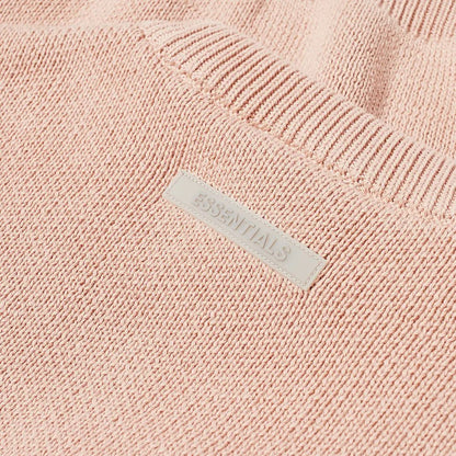 FEAR OF GOD ESSENTIALS MATTE BLUSH / PINK KNIT SWEATSHIRT KIDS - Hype Locker UK