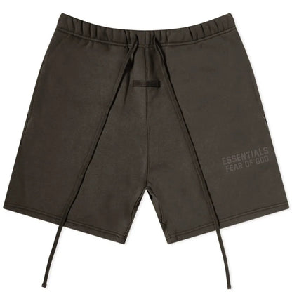 FEAR OF GOD ESSENTIALS OFF BLACK SHORT SET (FW22) - Hype Locker UK