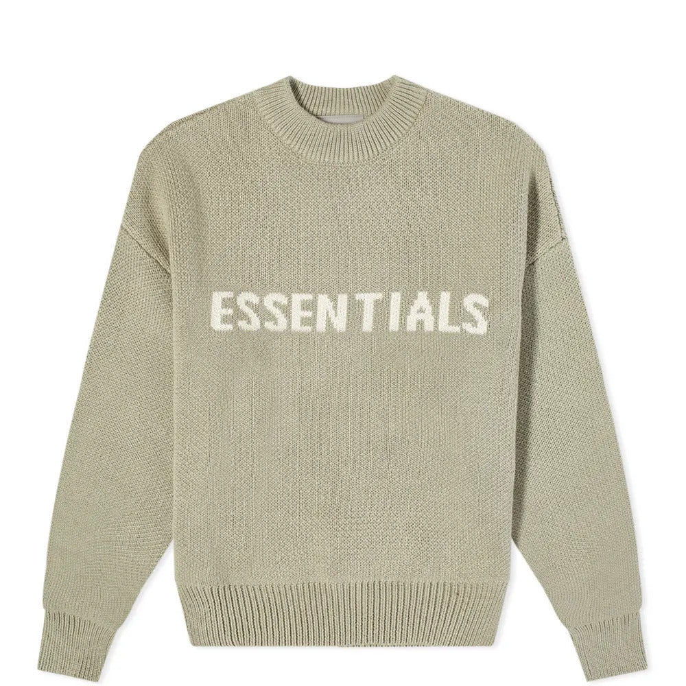 FEAR OF GOD ESSENTIALS PISTACHIO KNIT SWEATSHIRT KIDS - Hype Locker UK