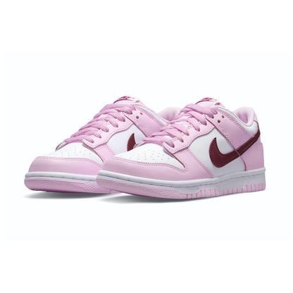 NIKE DUNK LOW 'PINK RED WHITE' (GS) - Hype Locker UK