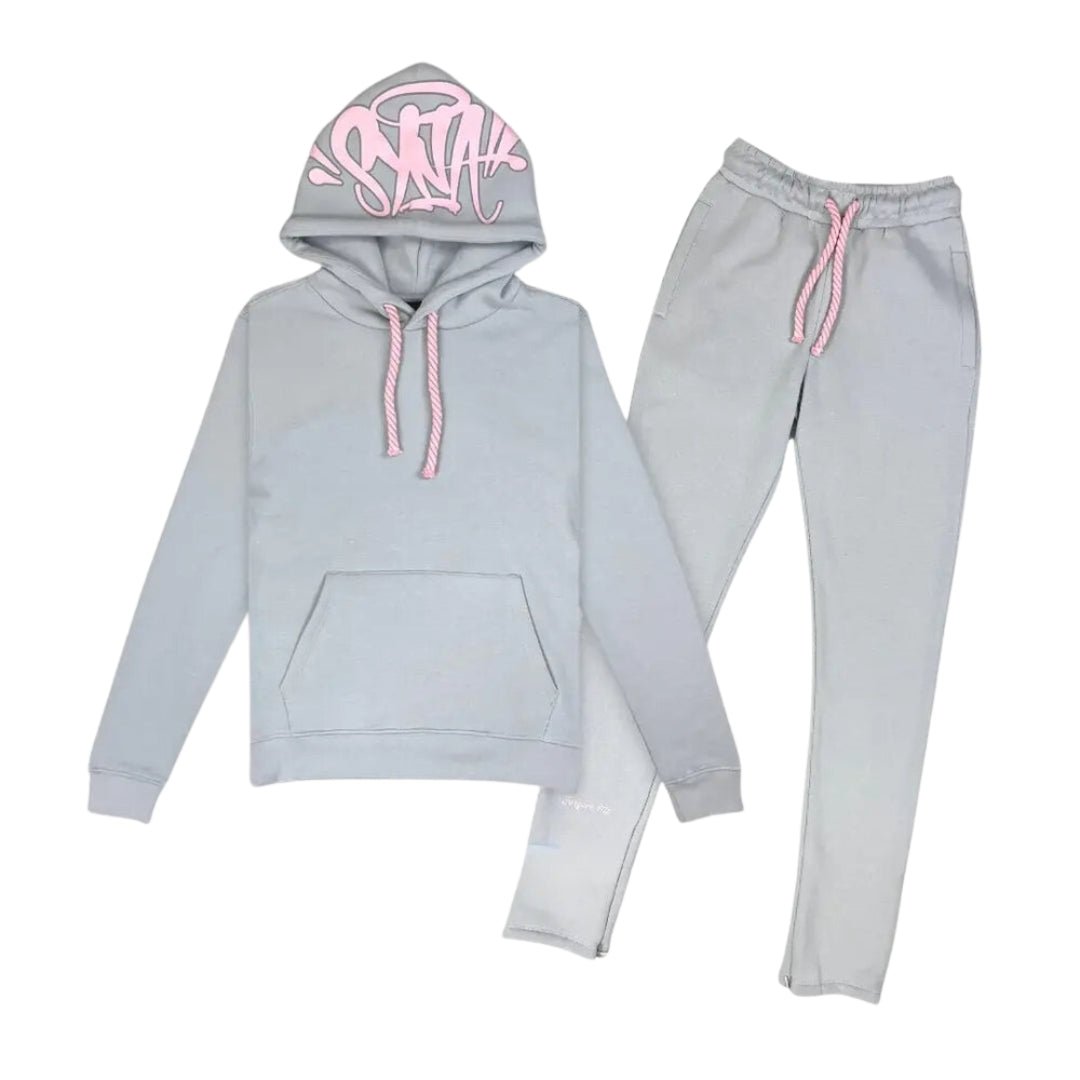 Syna World Logo Tracksuit Grey / Pink | Hype Locker UK