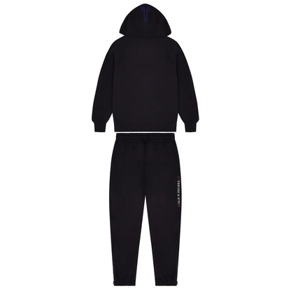 TRAPSTAR CHENILLE DECODED 2.0 HOODED TRACKSUIT - BLACK / BLUE - Hype Locker UK