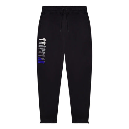 TRAPSTAR CHENILLE DECODED 2.0 HOODED TRACKSUIT - BLACK / BLUE - Hype Locker UK