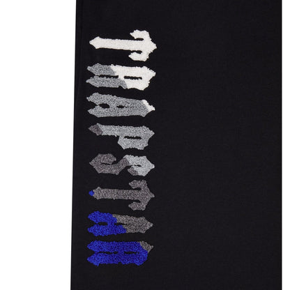 TRAPSTAR CHENILLE DECODED 2.0 HOODED TRACKSUIT - BLACK / BLUE - Hype Locker UK