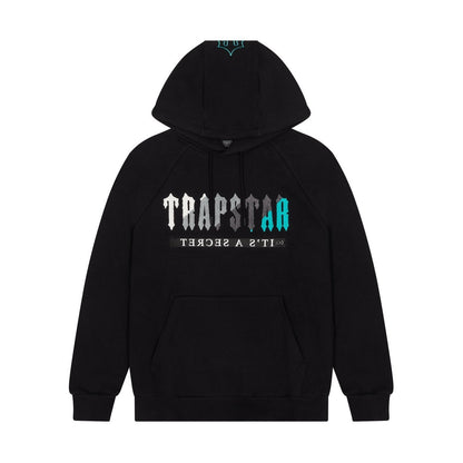 TRAPSTAR CHENILLE DECODED 2.0 HOODED TRACKSUIT - BLACK / TEAL - Hype Locker UK