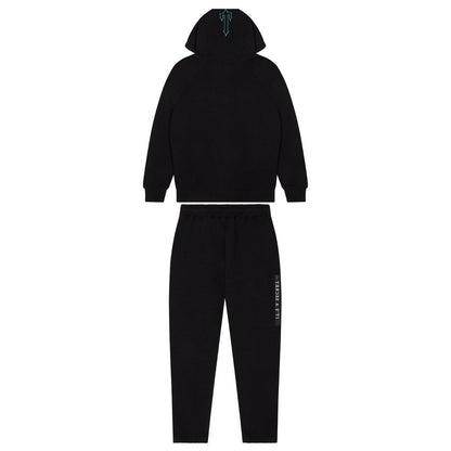 TRAPSTAR CHENILLE DECODED 2.0 HOODED TRACKSUIT - BLACK / TEAL - Hype Locker UK