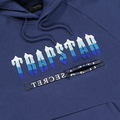 TRAPSTAR CHENILLE DECODED 2.0 HOODED TRACKSUIT - MEDIEVAL BLUE - Hype Locker UK