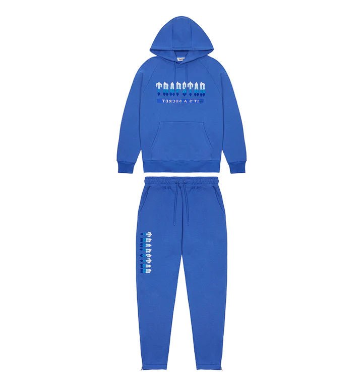 TRAPSTAR CHENILLE DECODED 2.0 HOODED TRACKSUIT - MEDIEVAL BLUE - Hype Locker UK