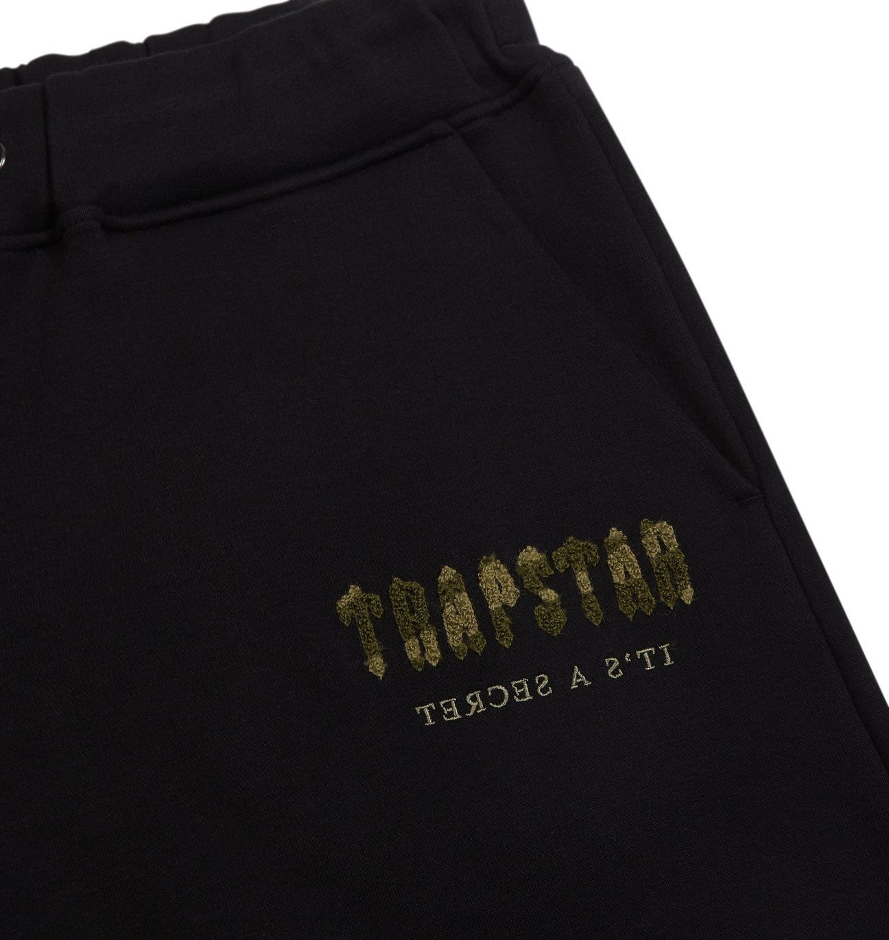 TRAPSTAR CHENILLE DECODED HOODED TRACKSUIT - BLACK CAMO MILITARY EDITION - Hype Locker UK