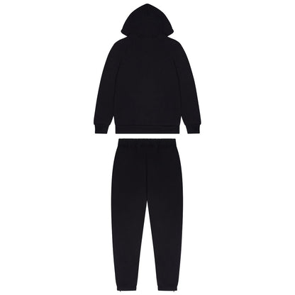 TRAPSTAR CHENILLE DECODED HOODED TRACKSUIT - BLACK / RED - Hype Locker UK