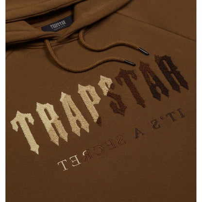 TRAPSTAR CHENILLE DECODED HOODED TRACKSUIT - EARTH BROWN - Hype Locker UK