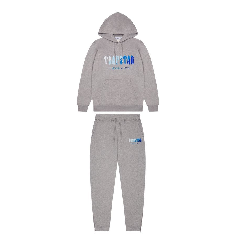 TRAPSTAR CHENILLE DECODED HOODED TRACKSUIT - GREY ICE FLAVOURS 2.0 EDITION - Hype Locker UK