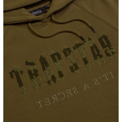 TRAPSTAR CHENILLE DECODED HOODED TRACKSUIT - OLIVE CAMO MILITARY EDITION - Hype Locker UK