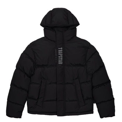 TRAPSTAR DECODED HOODED PUFFER JACKET 2.0 - BLACK - Hype Locker UK