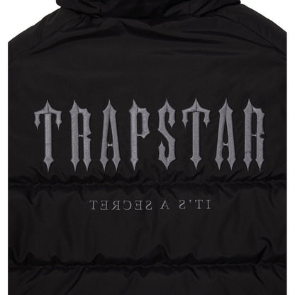 TRAPSTAR DECODED HOODED PUFFER JACKET 2.0 - BLACK - Hype Locker UK