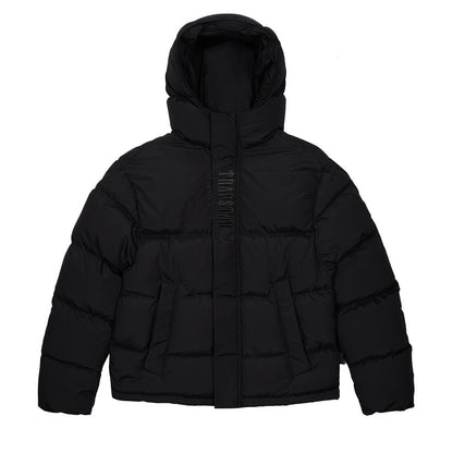 TRAPSTAR DECODED HOODED PUFFER JACKET 2.0 - BLACKOUT EDITION - Hype Locker UK