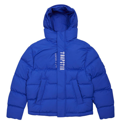 TRAPSTAR DECODED HOODED PUFFER JACKET 2.0 - DAZZLING BLUE - Hype Locker UK