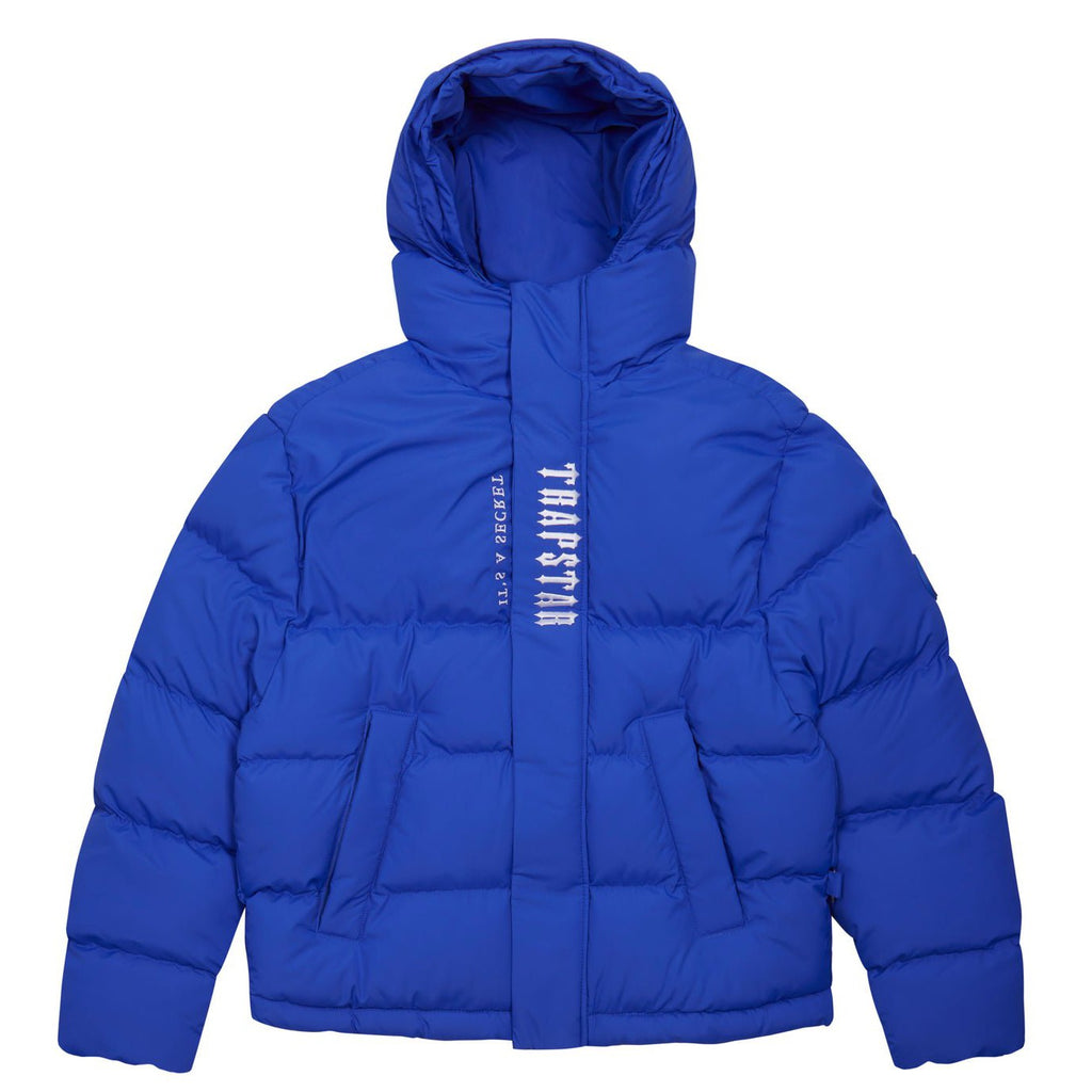 Trapstar Decoded Hooded Puffer Jacket 2.0 Dazzling Blue Hype Locker UK