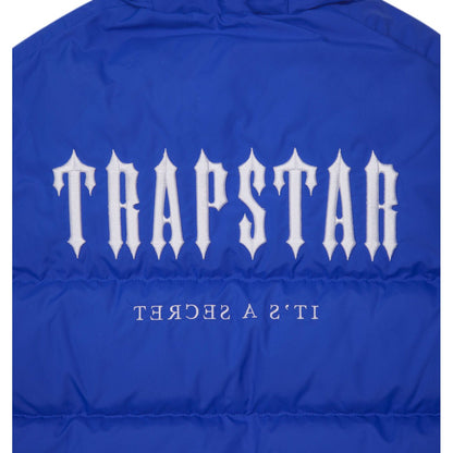 TRAPSTAR DECODED HOODED PUFFER JACKET 2.0 - DAZZLING BLUE - Hype Locker UK