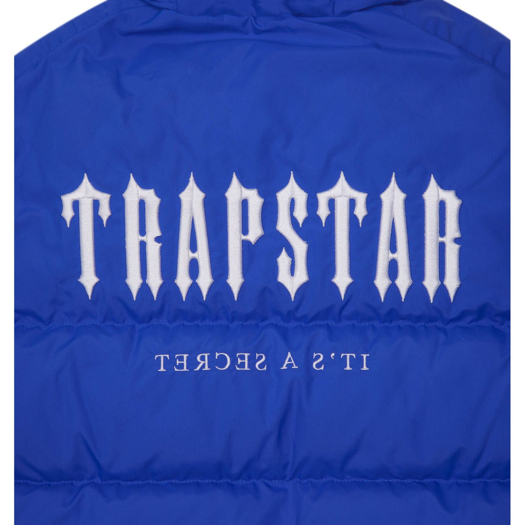 Trapstar Decoded Hooded Puffer Jacket 2.0 Dazzling Blue Hype Locker UK