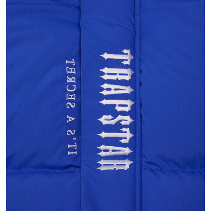 TRAPSTAR DECODED HOODED PUFFER JACKET 2.0 - DAZZLING BLUE - Hype Locker UK