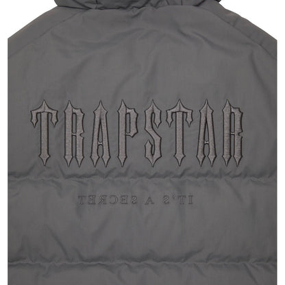 TRAPSTAR DECODED HOODED PUFFER JACKET 2.0 - GREY - Hype Locker UK