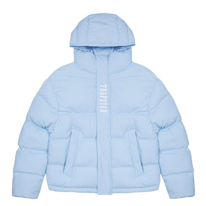 TRAPSTAR DECODED HOODED PUFFER JACKET 2.0 - ICE BLUE - Hype Locker UK