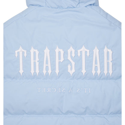 TRAPSTAR DECODED HOODED PUFFER JACKET 2.0 - ICE BLUE - Hype Locker UK