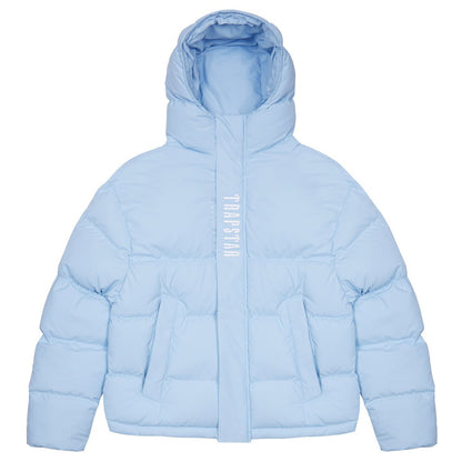 TRAPSTAR DECODED HOODED PUFFER JACKET 2.0 - ICE BLUE - Hype Locker UK