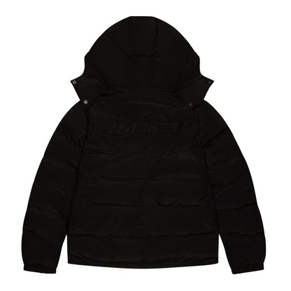 TRAPSTAR HYPERDRIVE DETACHABLE HOODED PUFFER JACKET - TRIPLE BLACK - Hype Locker UK