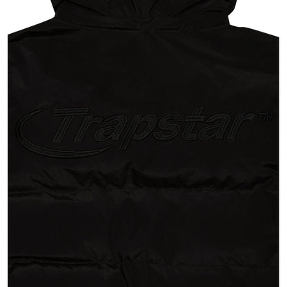 TRAPSTAR HYPERDRIVE DETACHABLE HOODED PUFFER JACKET - TRIPLE BLACK - Hype Locker UK