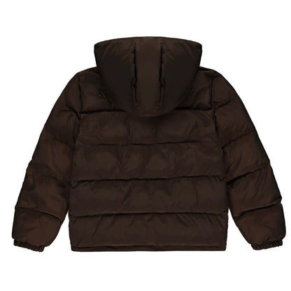 TRAPSTAR IRONGATE DETACHABLE HOODED PUFFER JACKET - BROWN - Hype Locker UK