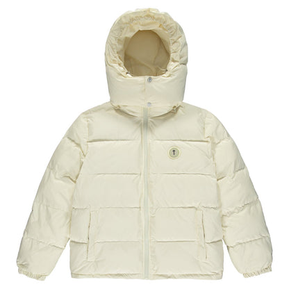 TRAPSTAR IRONGATE DETACHABLE HOODED PUFFER JACKET - CREAM - Hype Locker UK