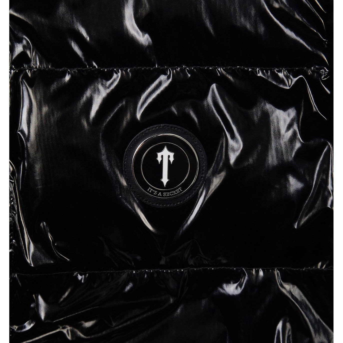 TRAPSTAR IRONGATE DETACHABLE HOODED PUFFER JACKET - SHINY BLACK - Hype Locker UK