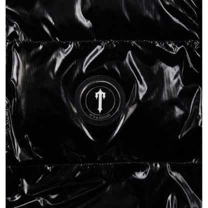 TRAPSTAR IRONGATE DETACHABLE HOODED PUFFER JACKET - SHINY BLACK - Hype Locker UK