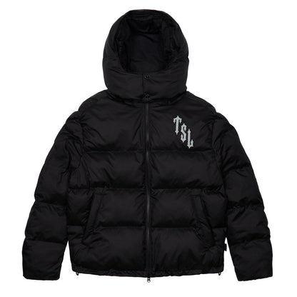 TRAPSTAR SHOOTERS HOODED PUFFER JACKET - BLACK / REFLECTIVE - Hype Locker UK