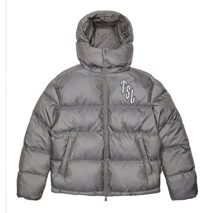 TRAPSTAR SHOOTERS HOODED PUFFER JACKET - GREY - Hype Locker UK