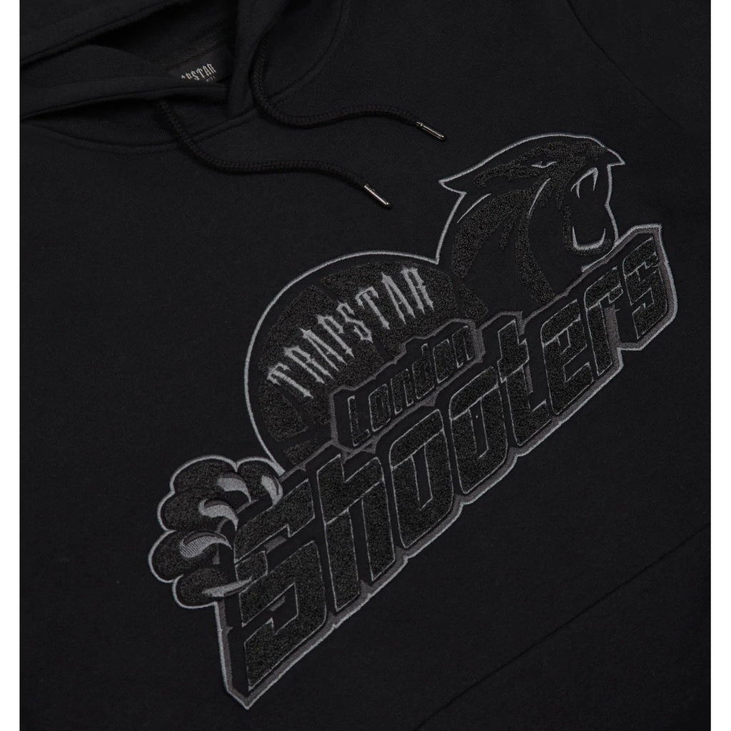 Trapstar Shooters Hooded Tracksuit Black Monochrome Edition Hype