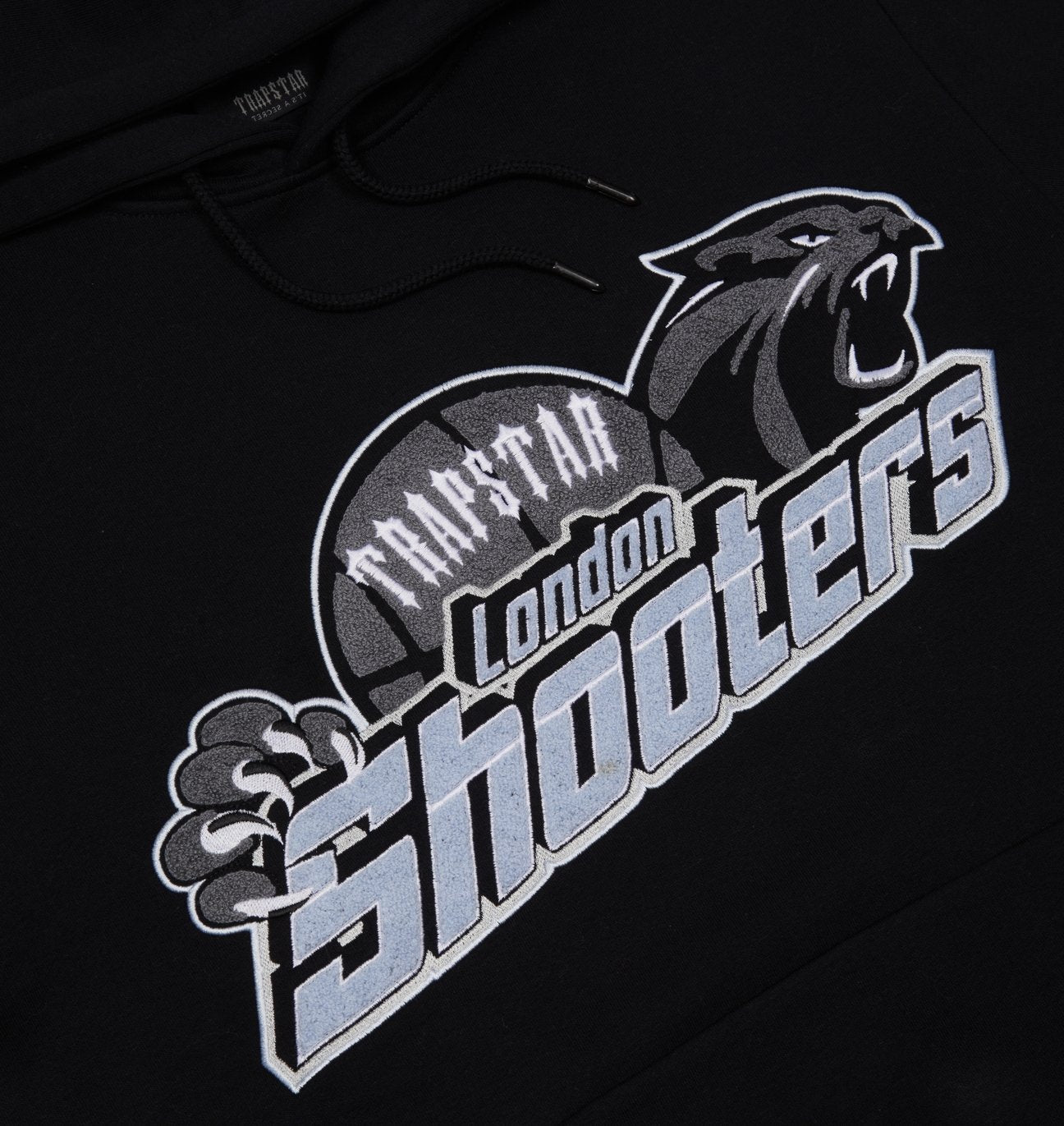 TRAPSTAR SHOOTERS HOODED TRACKSUIT - BLACK / SKY BLUE - Hype Locker UK