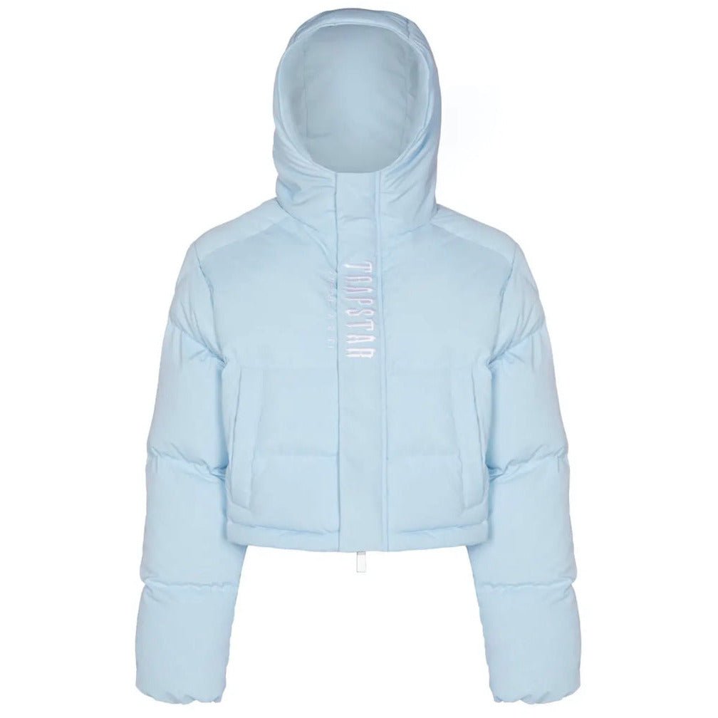 Trapstar Women's Decoded 2022 Hooded Puffer Jacket - Ice Blue | Hype ...