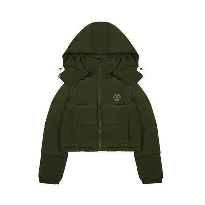 TRAPSTAR WOMEN’S IRONGATE DETACHABLE HOODED PUFFER JACKET - OLIVE - Hype Locker UK